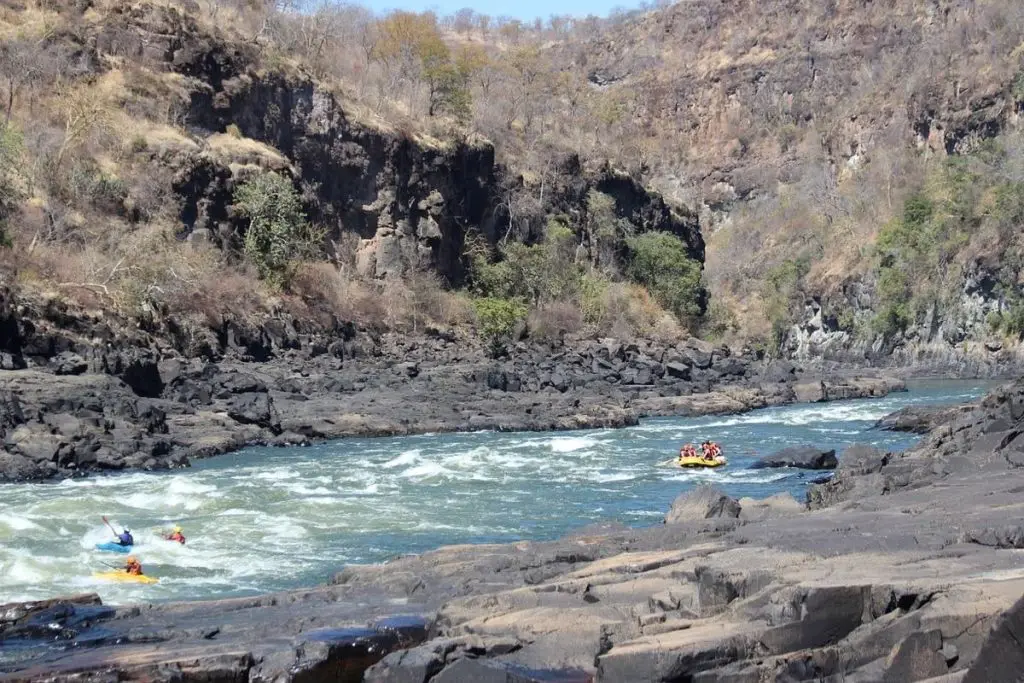 White water rafting at Victoria Falls